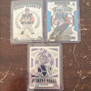 Panini Justin Jefferson, Colston Loveland and Tetairoa McMillan Football Cards